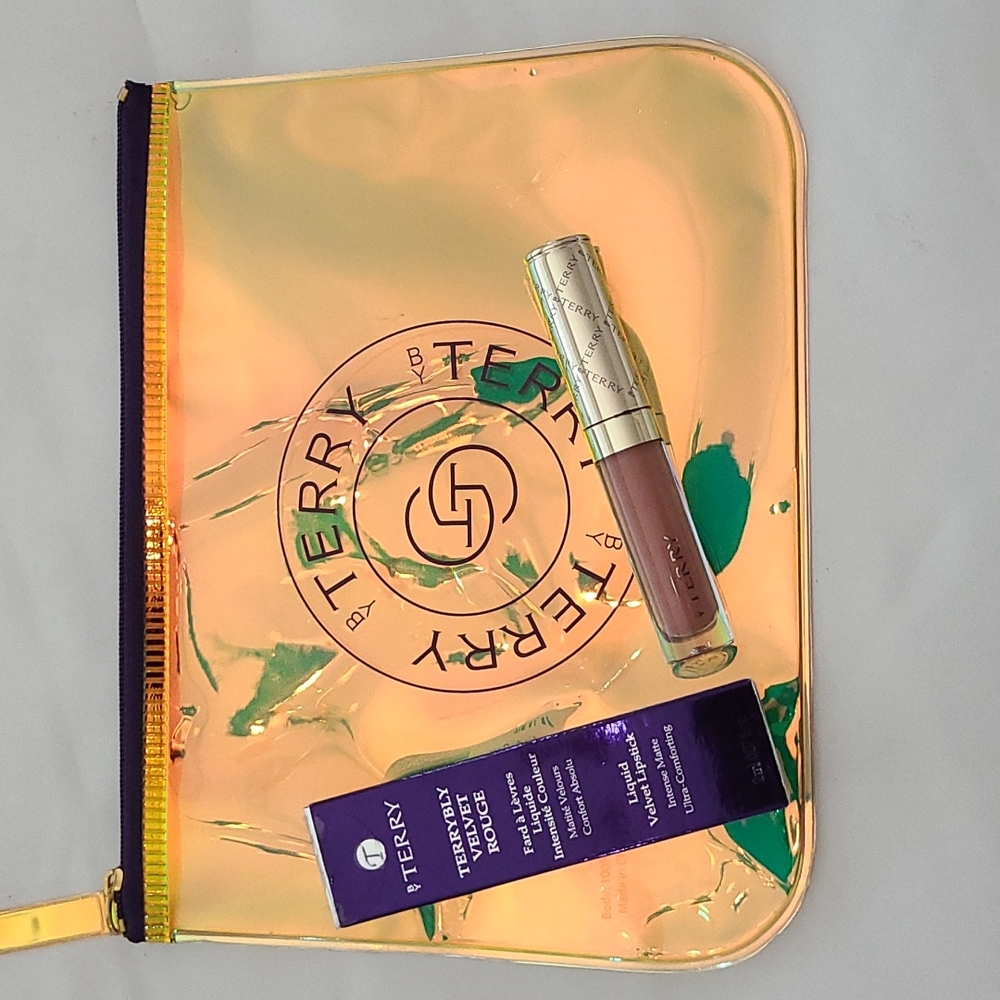 By Terry liquid velvet lipstick and cosmetic bag